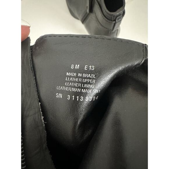 Tory Burch Size 8 Black Leather Ankle Boots Booties - Picture 4 of 6